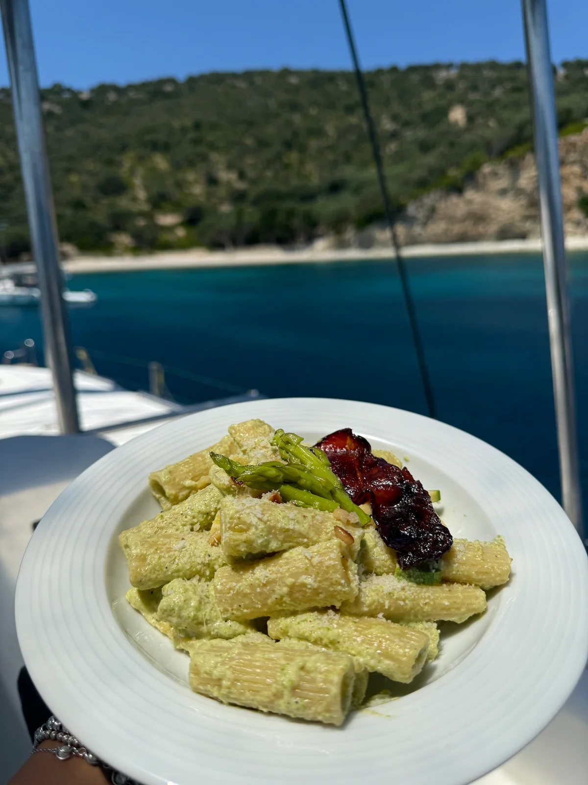 Lunch at anchor